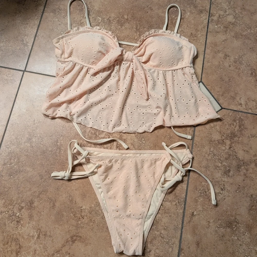 Samiol / NWT / Light Pink Tankini Bikini Set Large